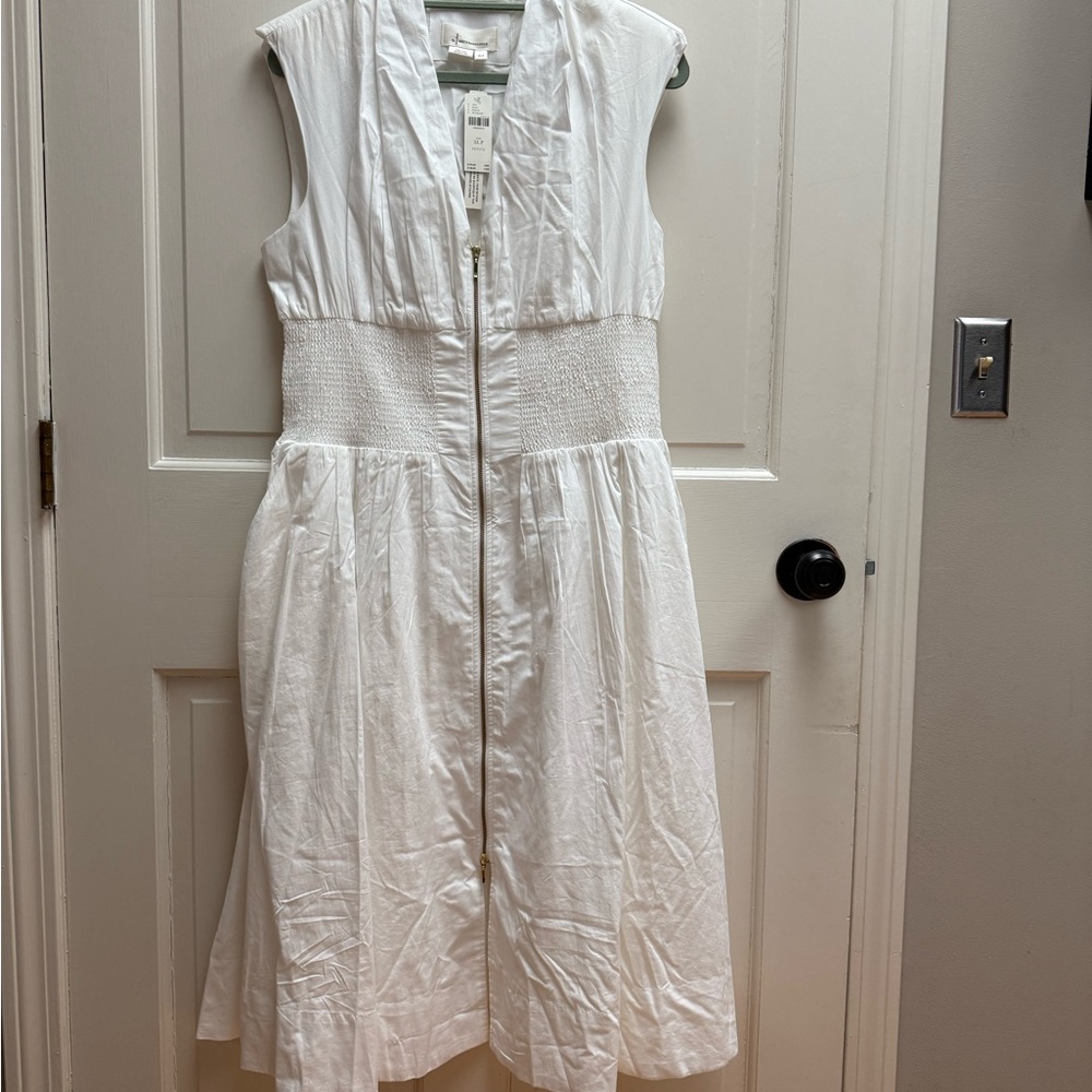 NWT Anthropologie White Zip Tobie Dress - Picture 4 of 6